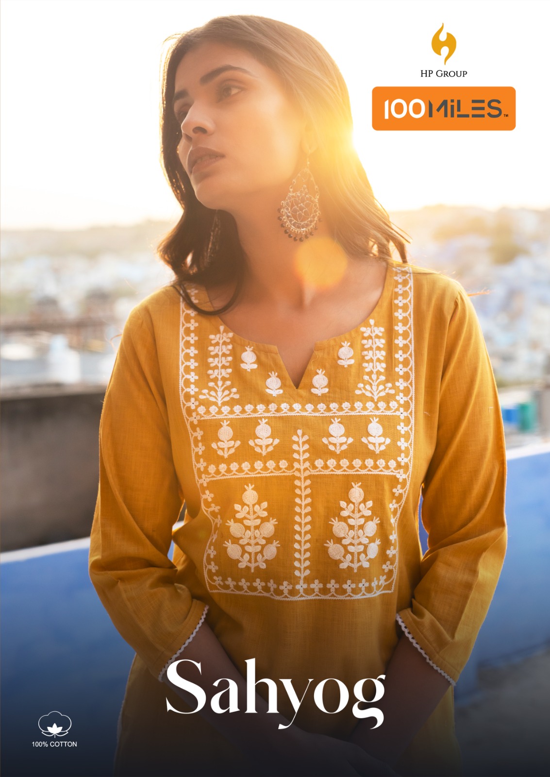 100 miles sahyog cotton elegant kurti catalog