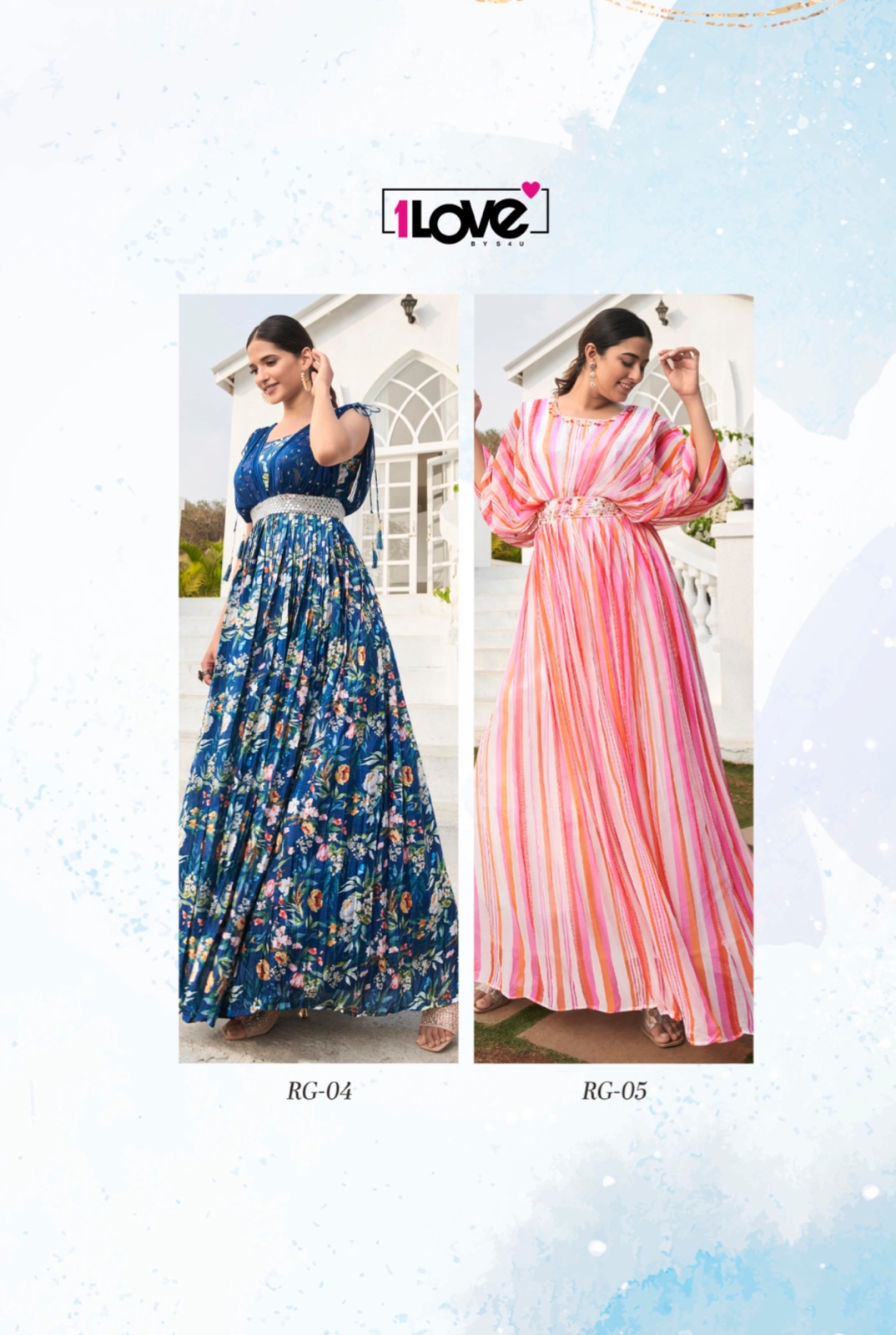 s4u rangrez vol 3 chinnon elegant look indo western catalog