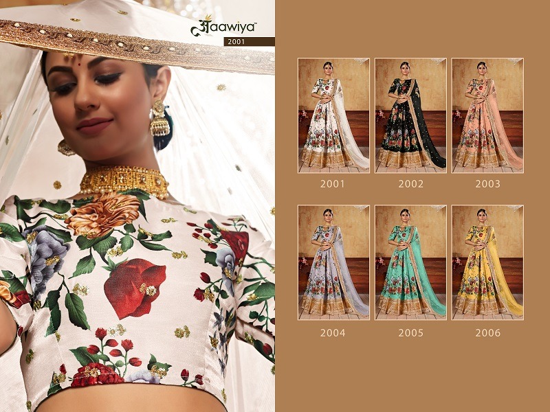 aawiya official lishvaa vol 1 art silk gorgeous look lehnga catalog