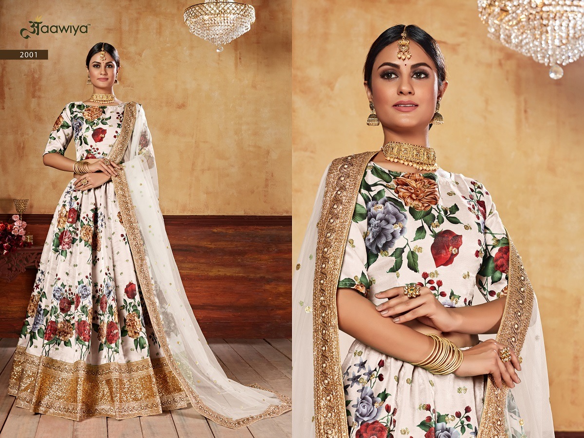 aawiya official lishvaa vol 1 art silk gorgeous look lehnga catalog