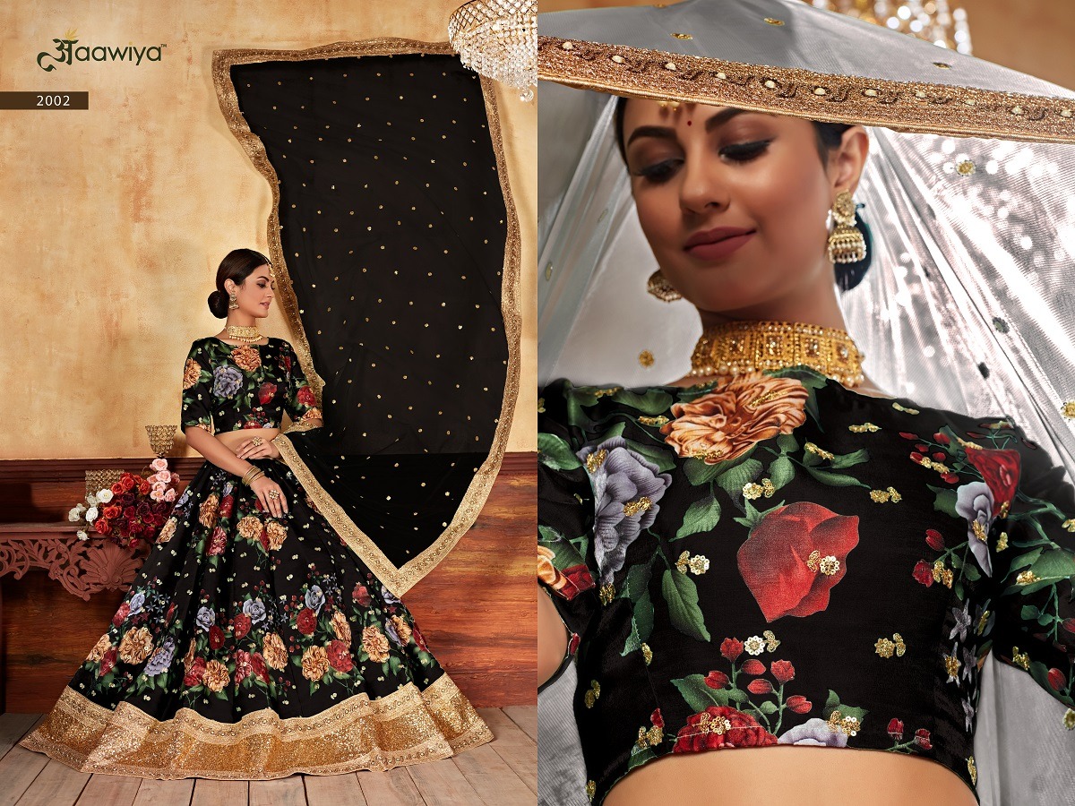 aawiya official lishvaa vol 1 art silk gorgeous look lehnga catalog