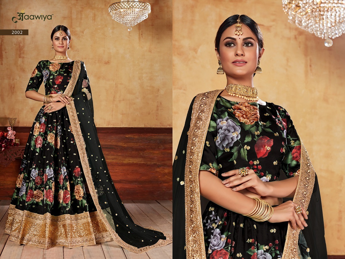 aawiya official lishvaa vol 1 art silk gorgeous look lehnga catalog