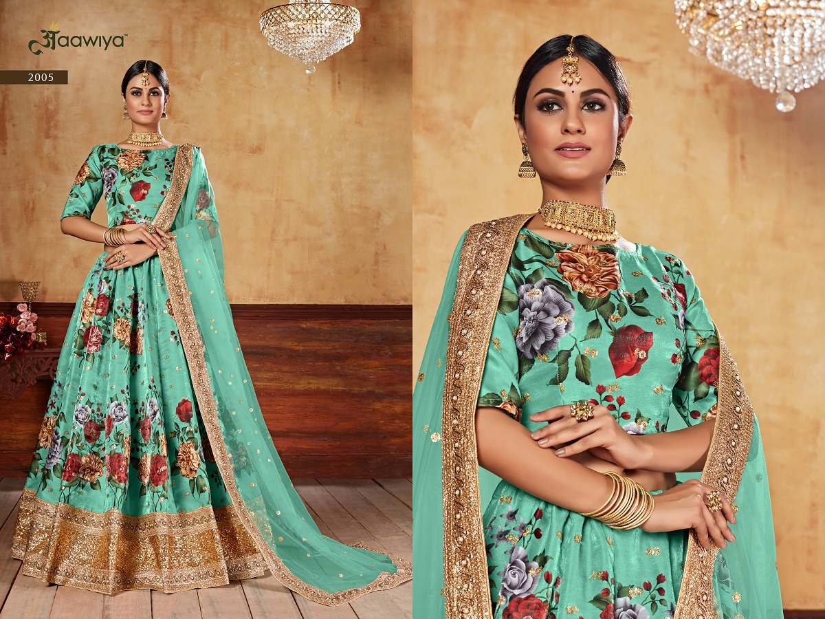 aawiya official lishvaa vol 1 art silk gorgeous look lehnga catalog