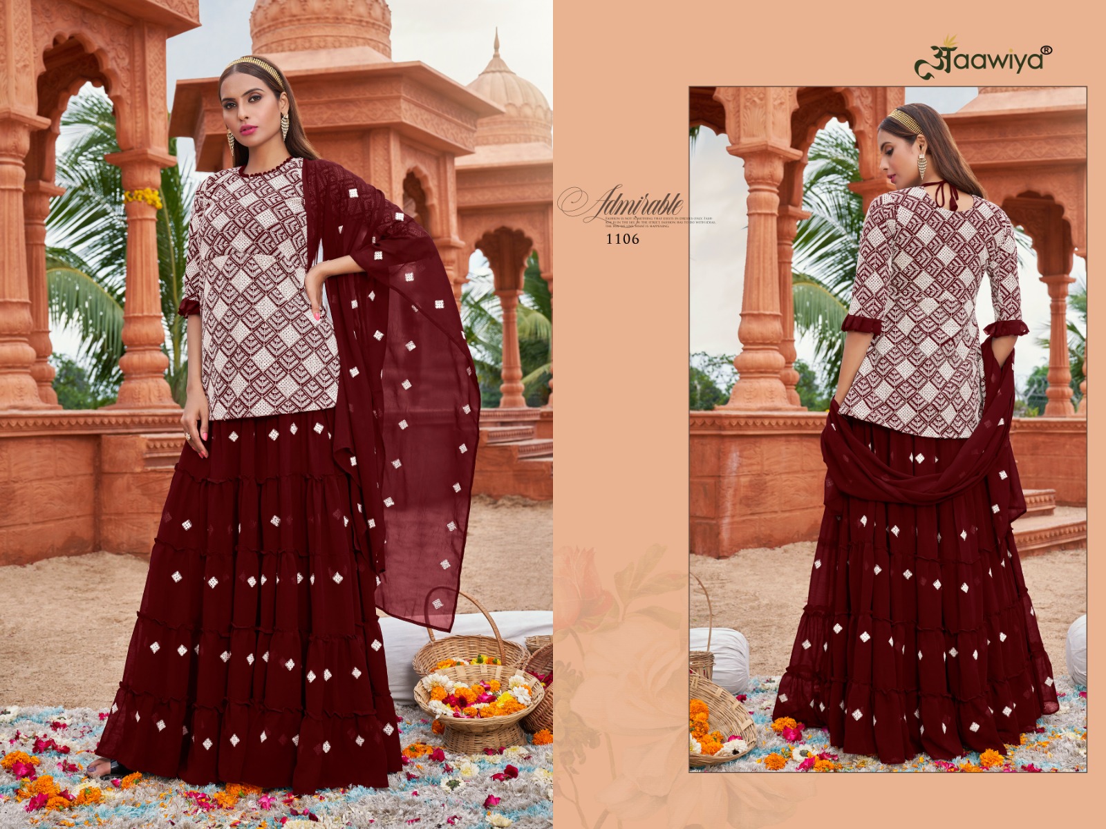 aawiya official muraad vol 1 georgette gorgeous look lehngha catalog