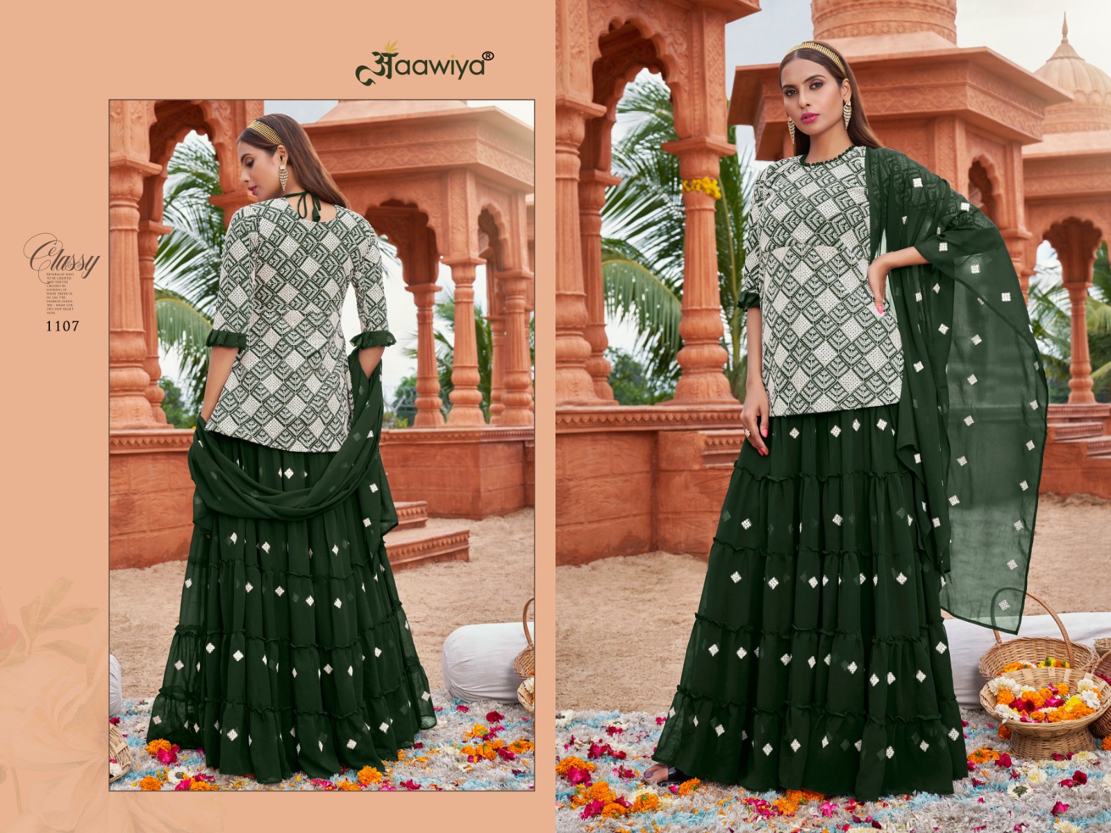 aawiya official muraad vol 1 georgette gorgeous look lehngha catalog