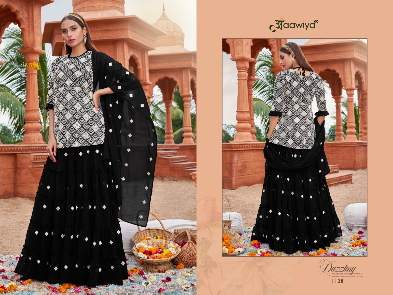 aawiya official muraad vol 1 georgette gorgeous look lehngha catalog