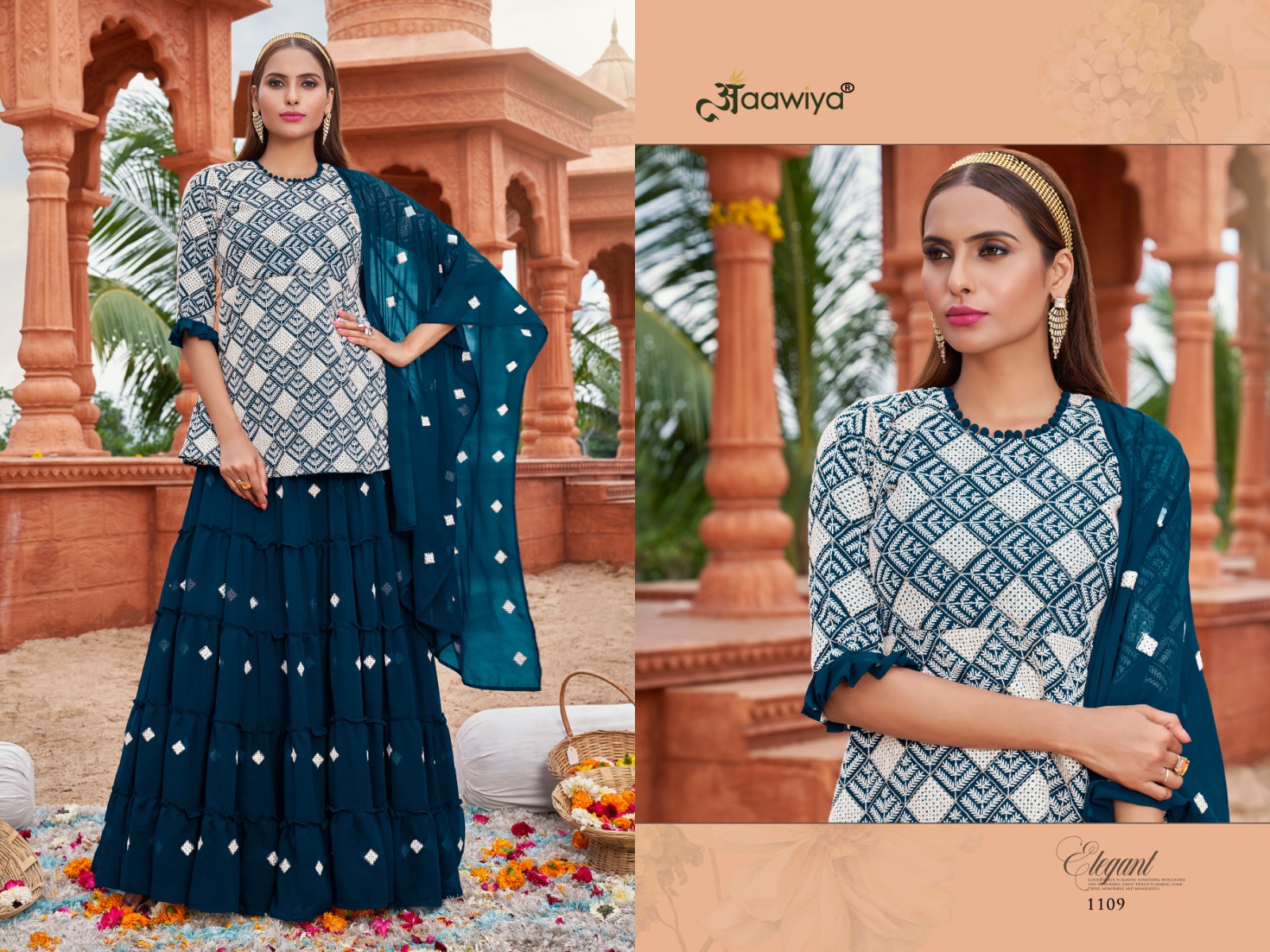 aawiya official muraad vol 1 georgette gorgeous look lehngha catalog