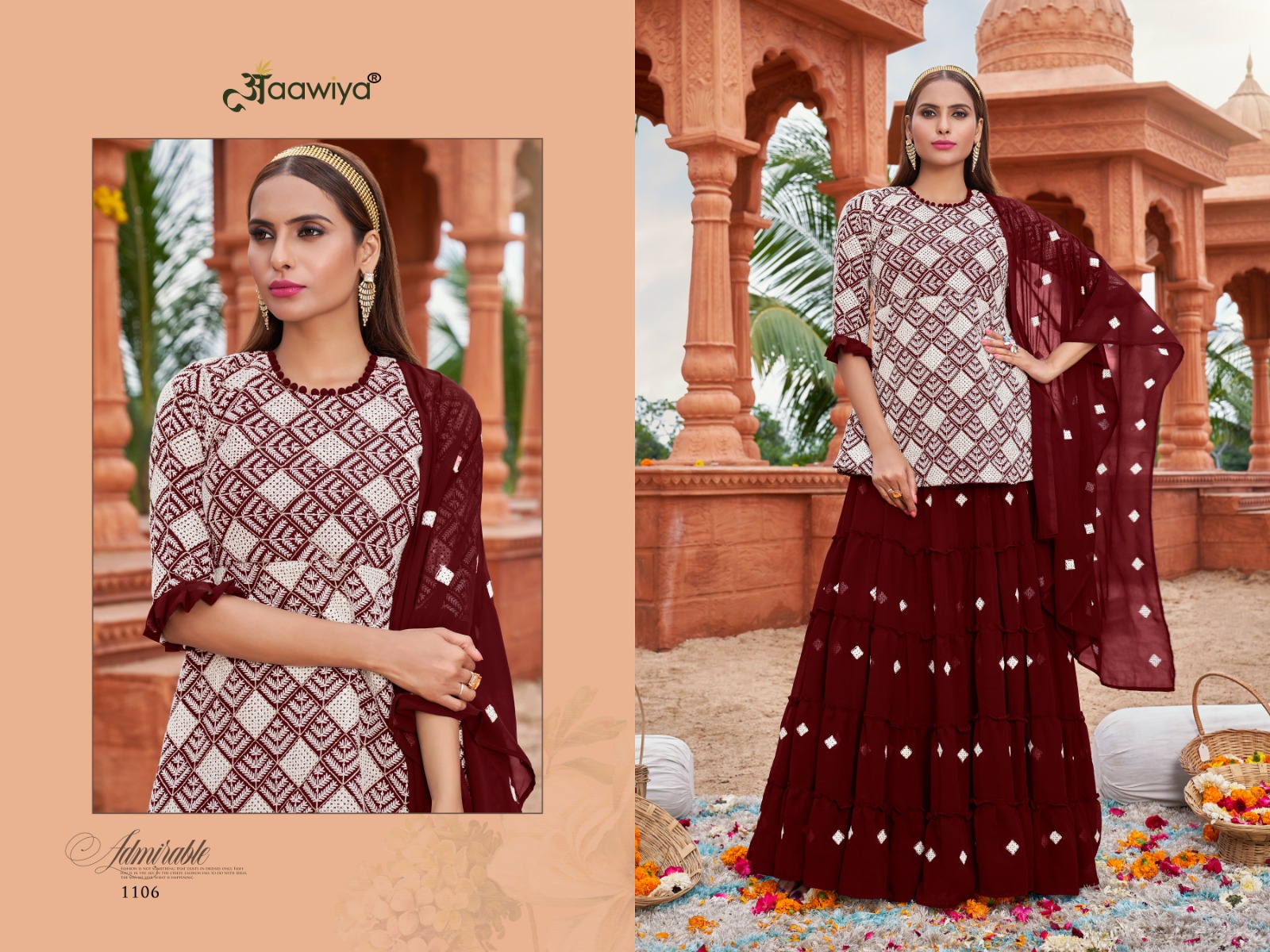 aawiya official muraad vol 1 georgette gorgeous look lehngha catalog