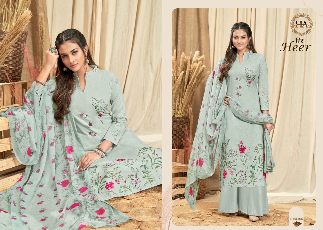 alok suit harshit fashion heer Fine Cambric attrective print salwar suit catalog