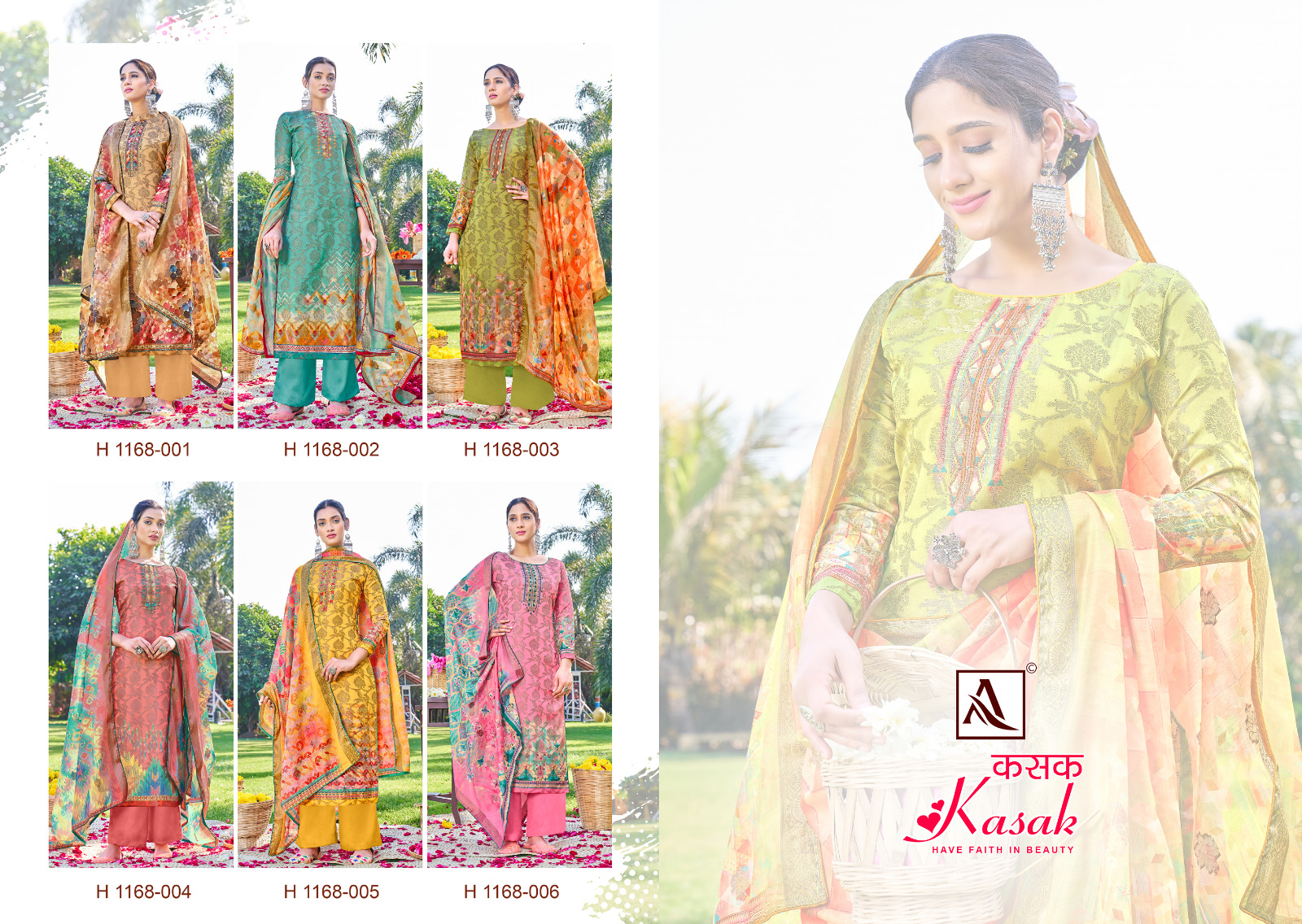 alok suit kasak Banarasi Dola Jacquard gorgeous look salwar suit catalog