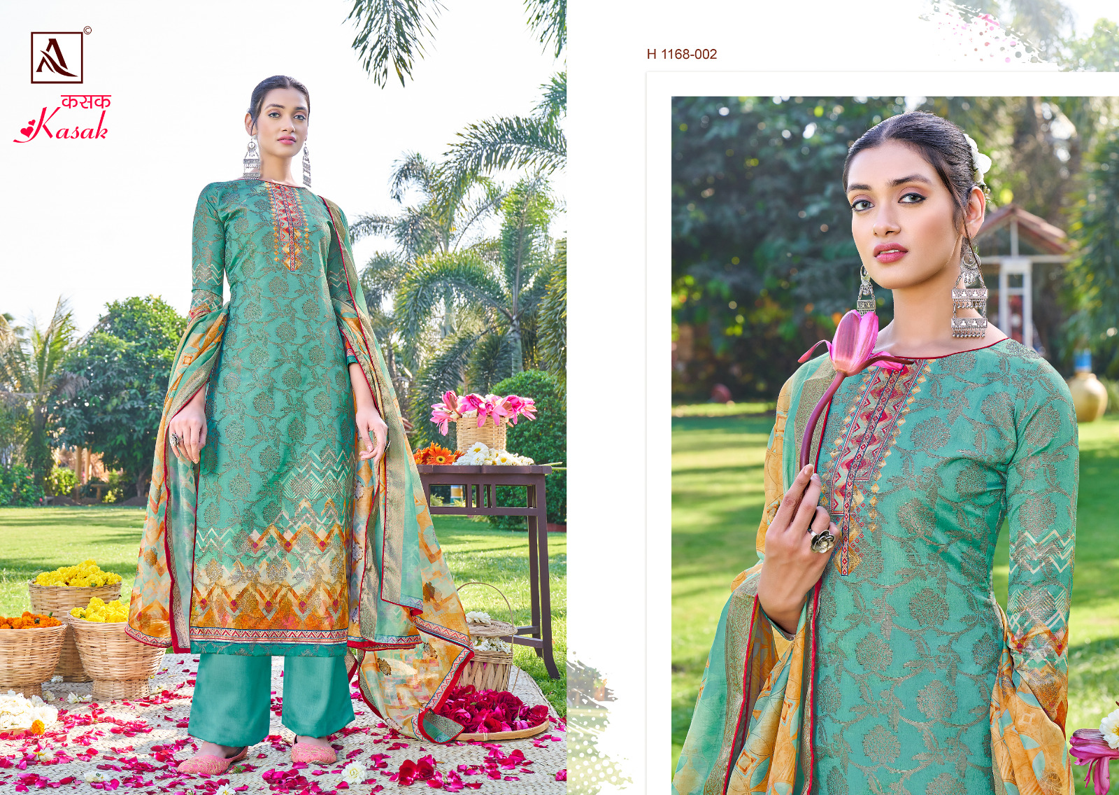 alok suit kasak Banarasi Dola Jacquard gorgeous look salwar suit catalog