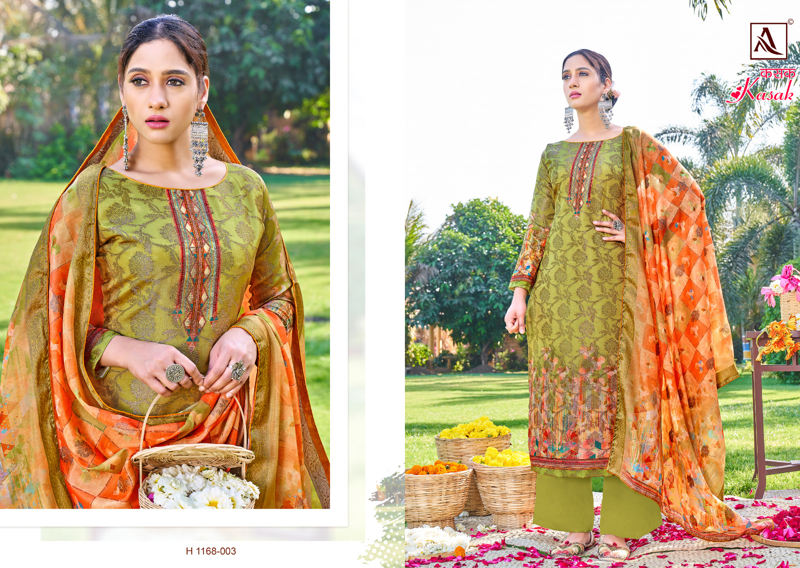 alok suit kasak Banarasi Dola Jacquard gorgeous look salwar suit catalog