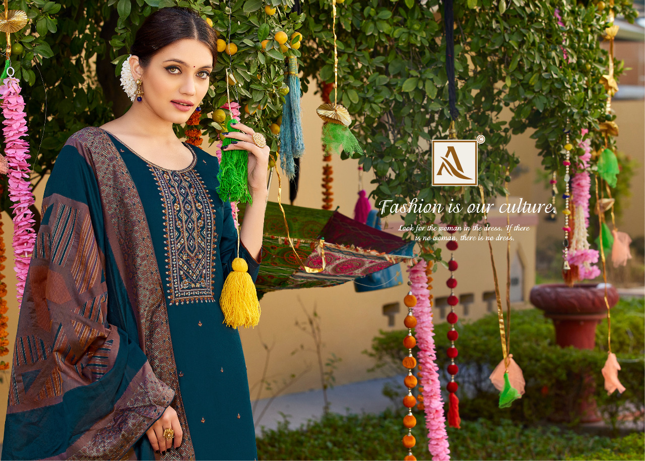 alok suit nayaab pure zam solid katha graceful look salwar suit catalog