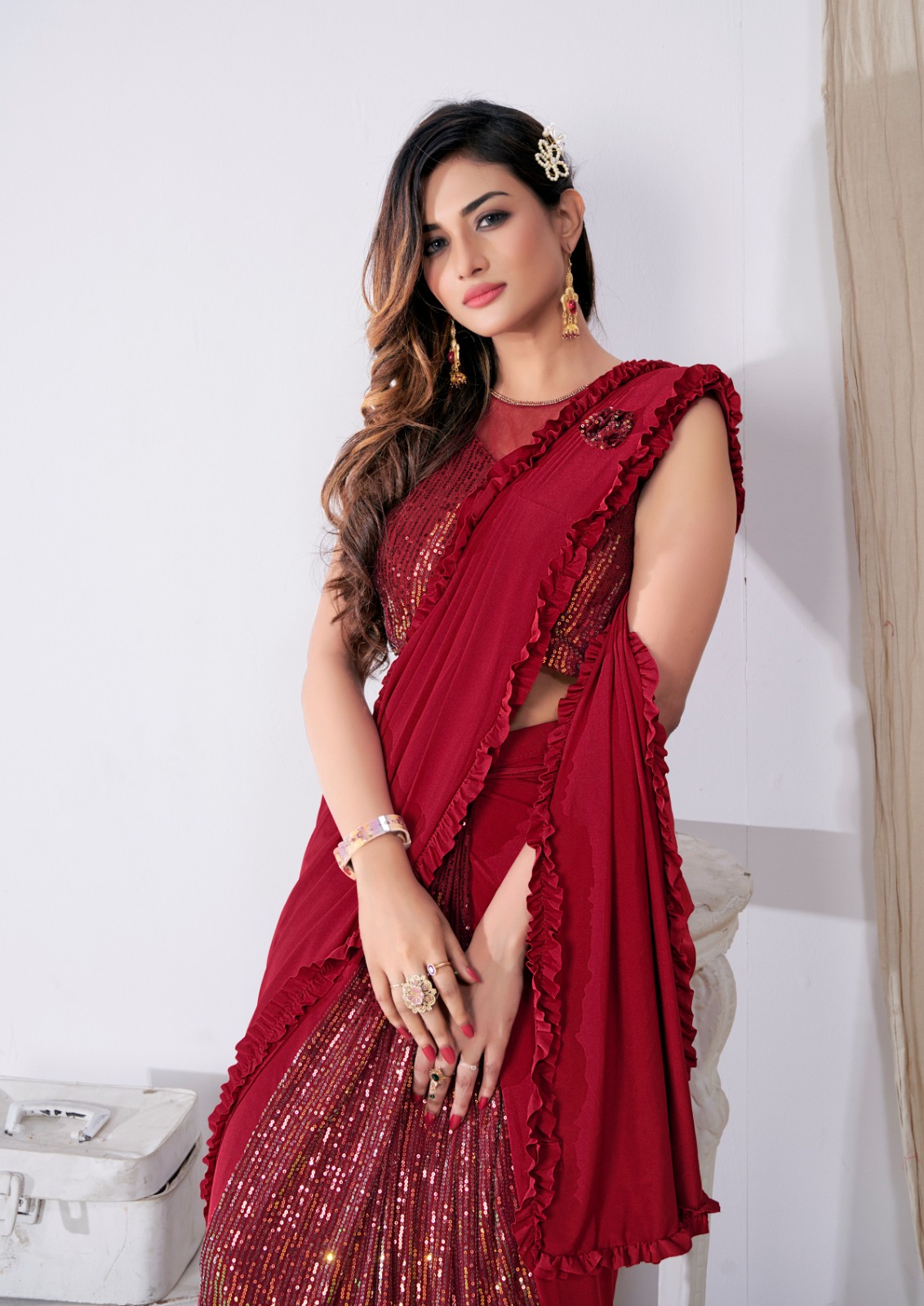 amoha trendz d no 101790 imported decent look saree catalog