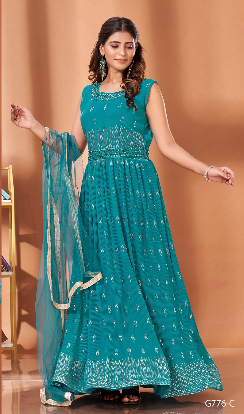 amoha trendz d no g776 georgette attrective look lehngha catalog