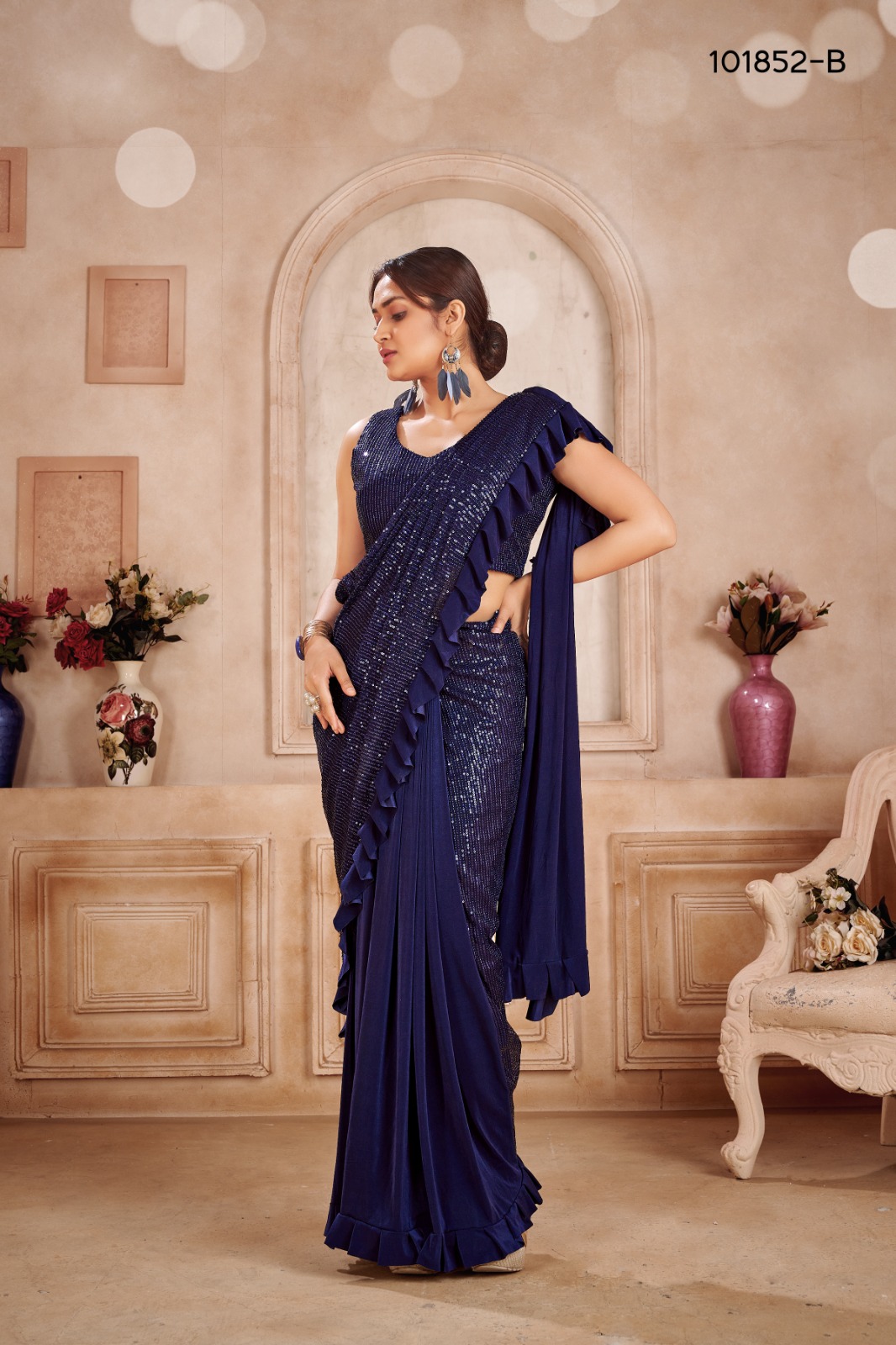 amoha trendz design no 101852 imported regal look saree catalog