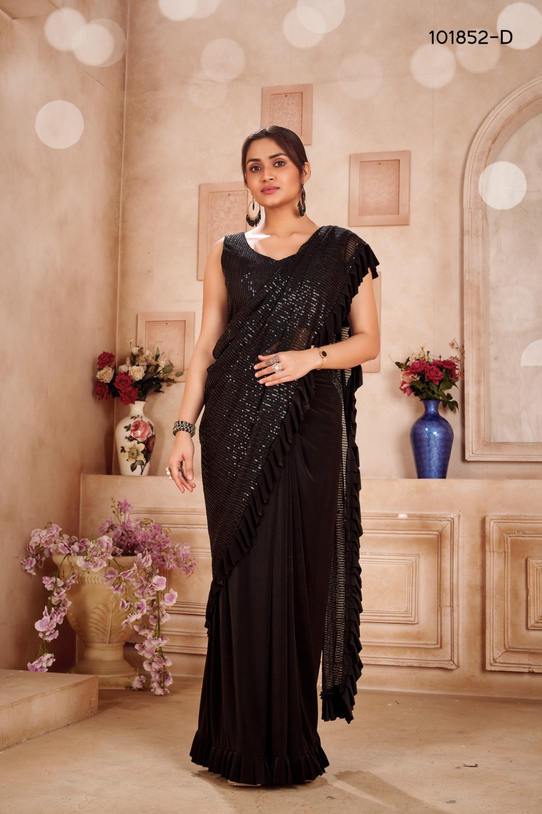 amoha trendz design no 101852 imported regal look saree catalog