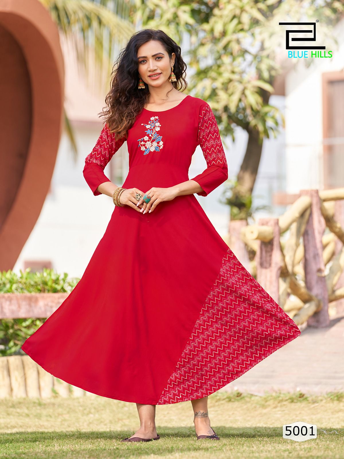 Blu hills Lahariya vol 5 rayon decent  look kurti catalog