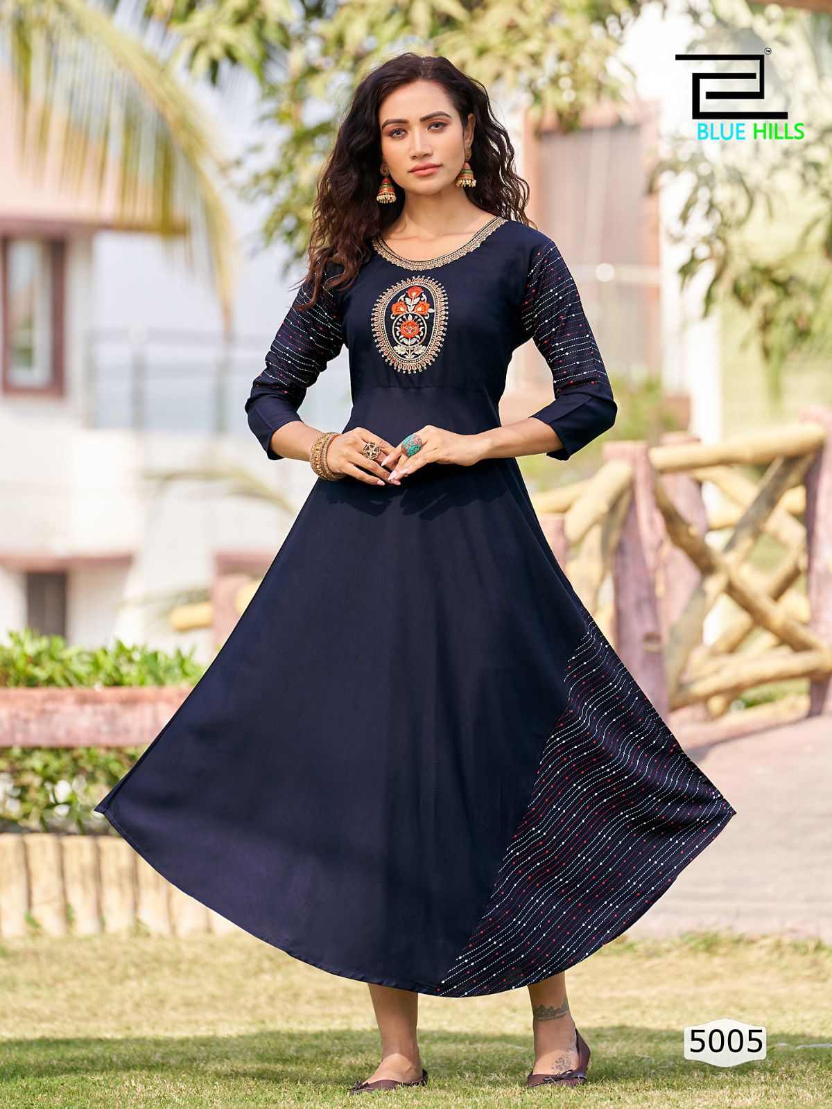 Blu hills Lahariya vol 5 rayon decent  look kurti catalog