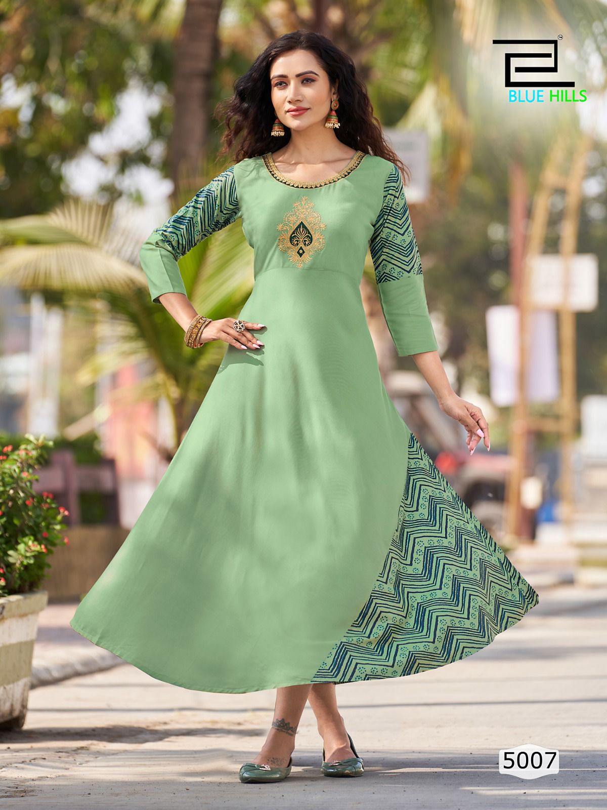 Blu hills Lahariya vol 5 rayon decent  look kurti catalog