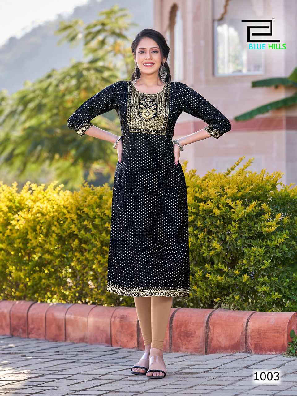 blue hills Freddy rayon decent look kurti catalog