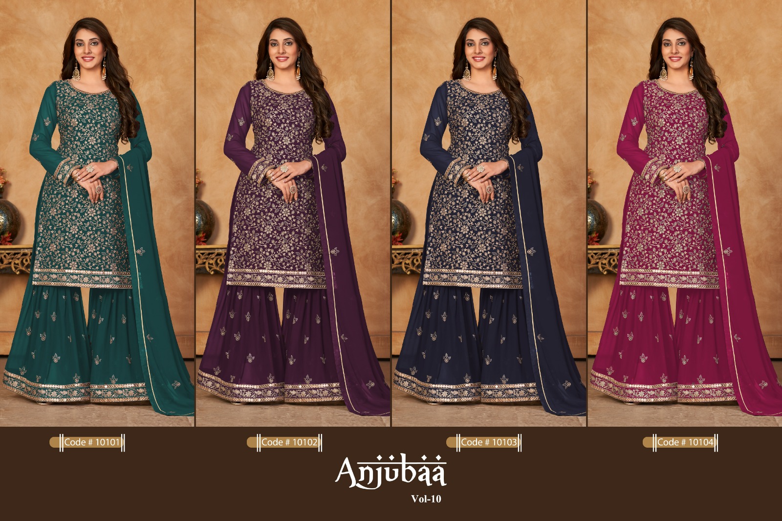 dani Anjubaa Vol 10 georgette catchy look salwar suit catalog