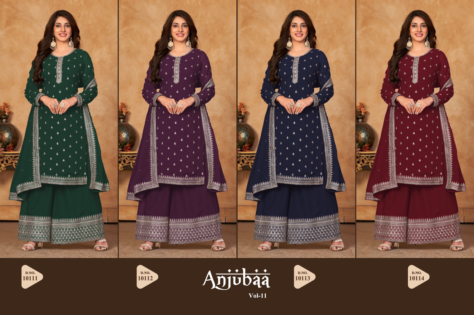 dani Anjubaa Vol 11 georgette catchy look salwar suit catalog