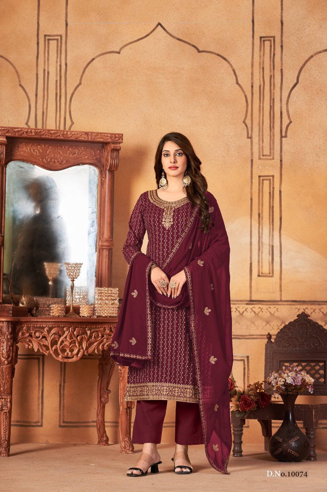 dani Anjubaa Vol 7 georgtte Regal look salwar suit catalog