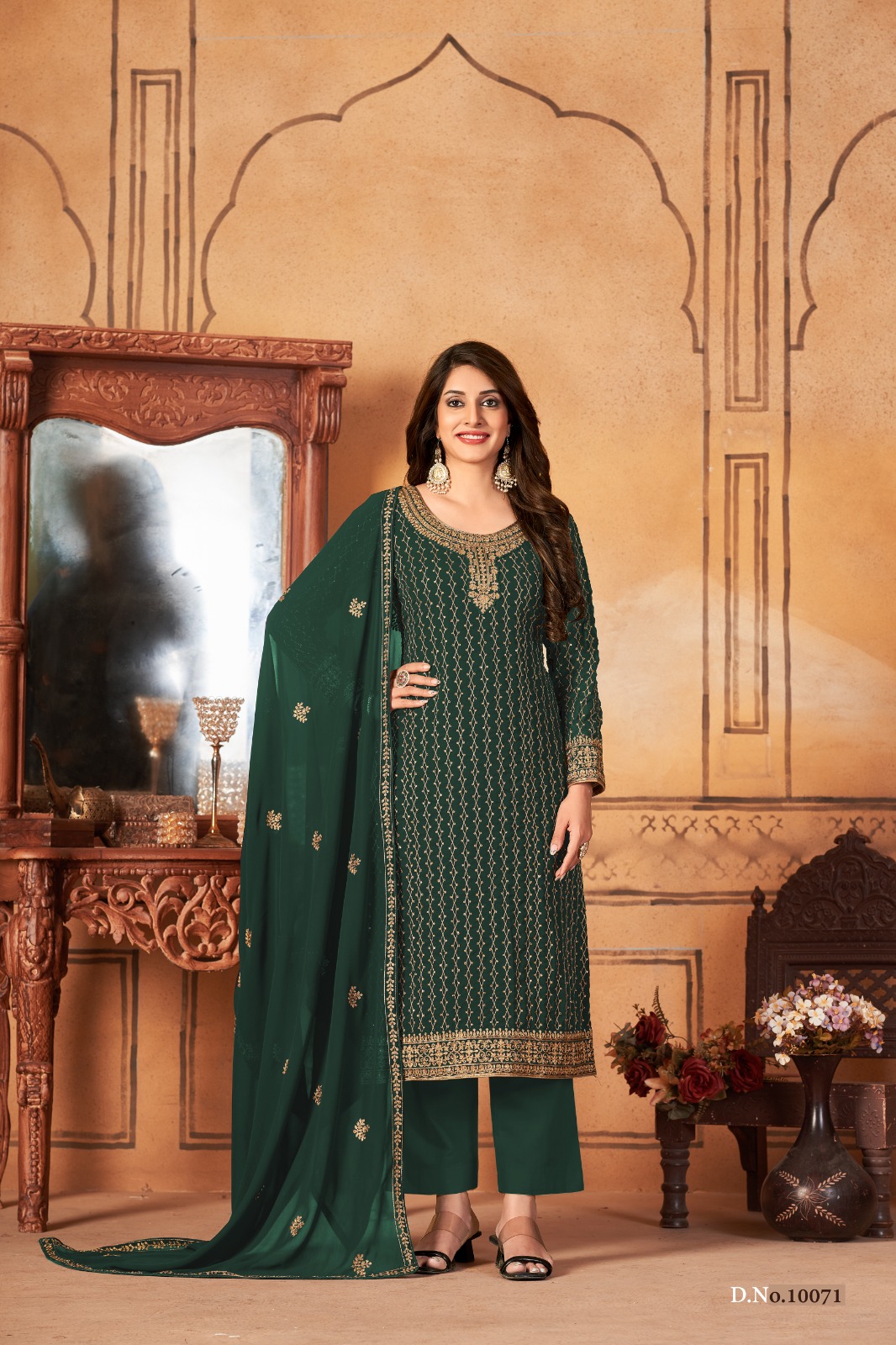 dani Anjubaa Vol 7 georgtte Regal look salwar suit catalog