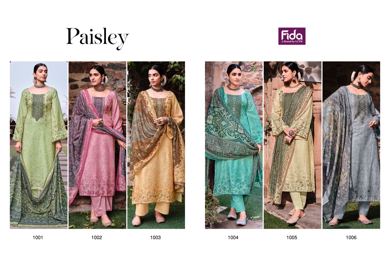 fida paisley linen regal look salwar suit catalog