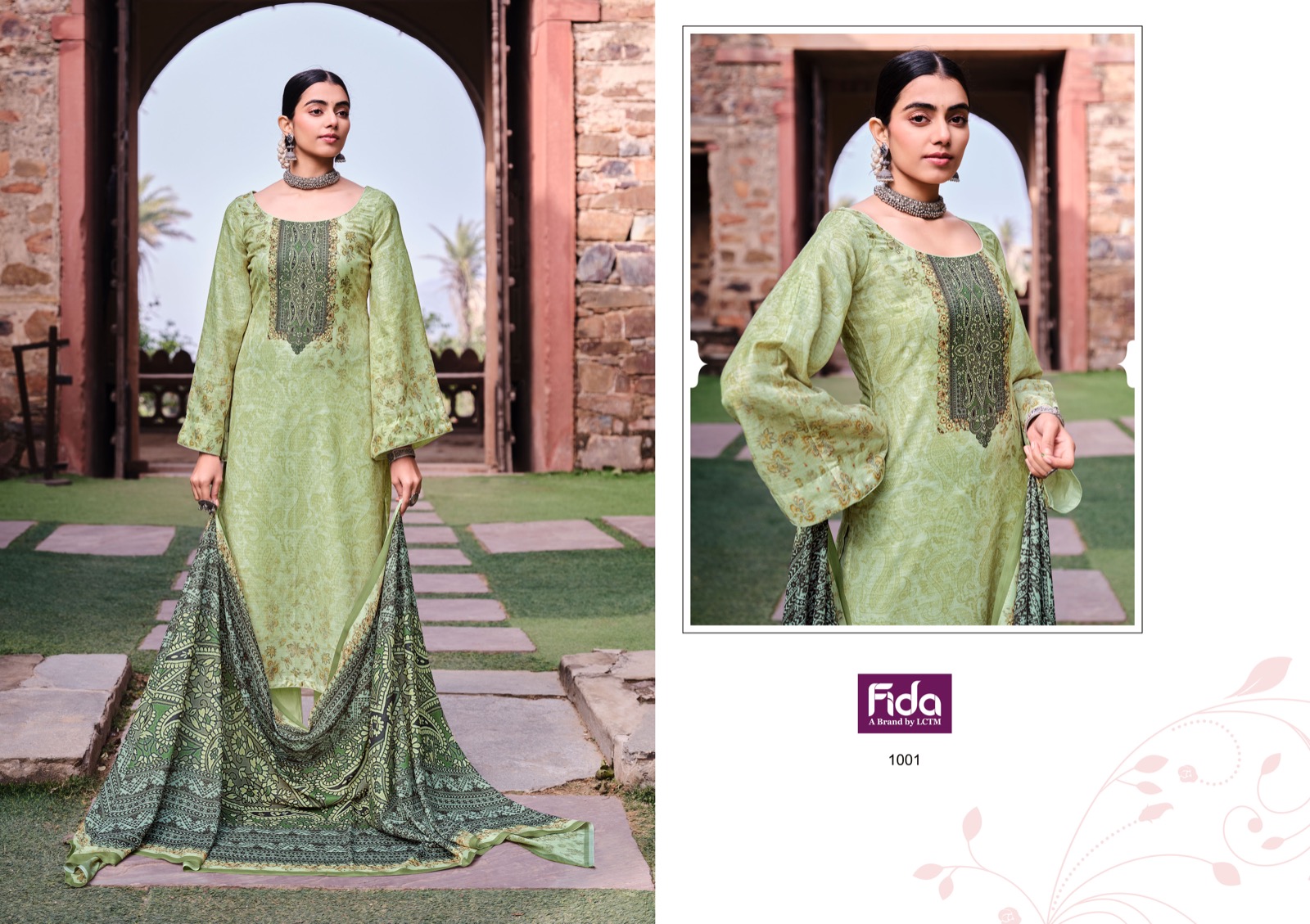 fida paisley linen regal look salwar suit catalog