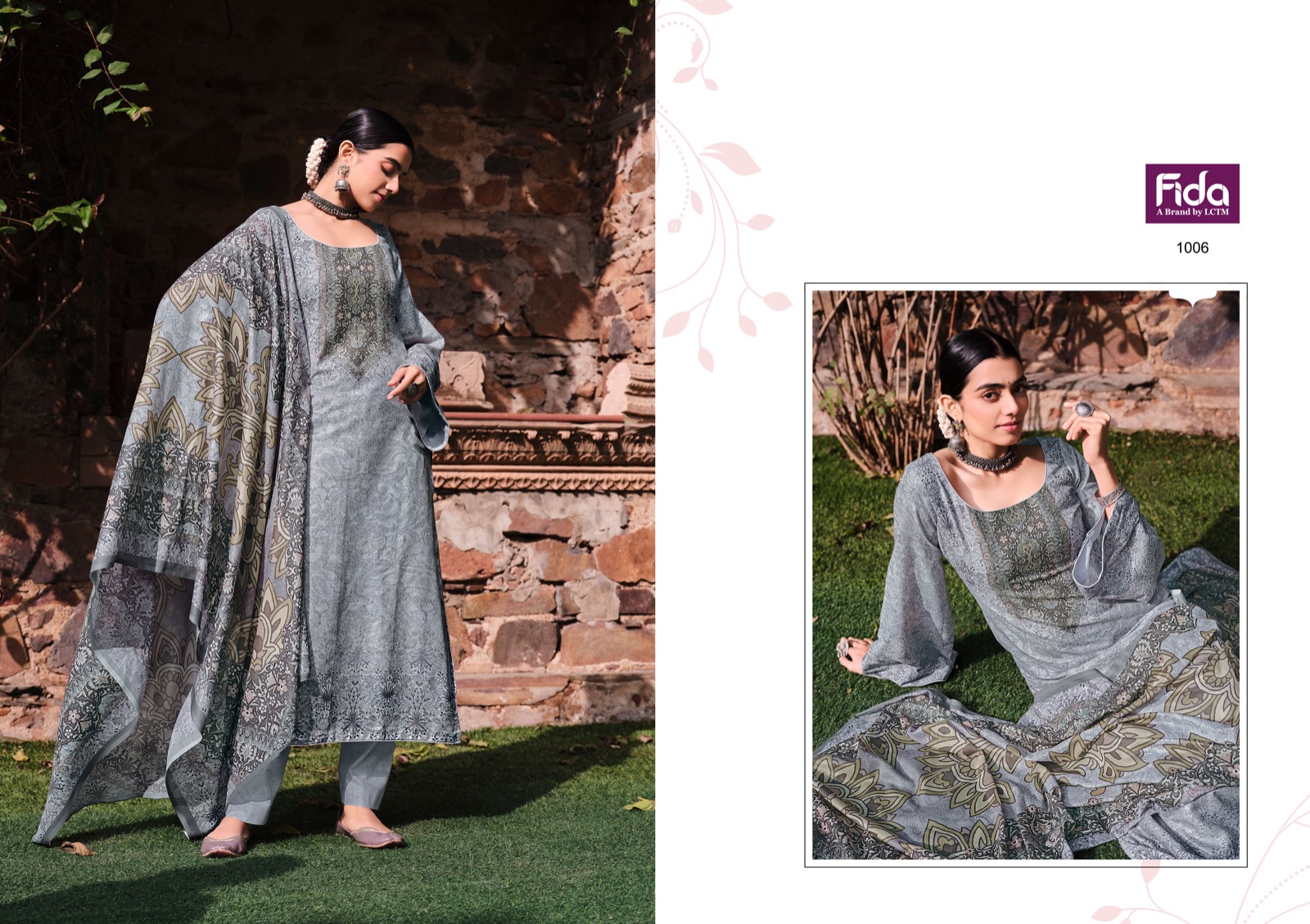 fida paisley linen regal look salwar suit catalog