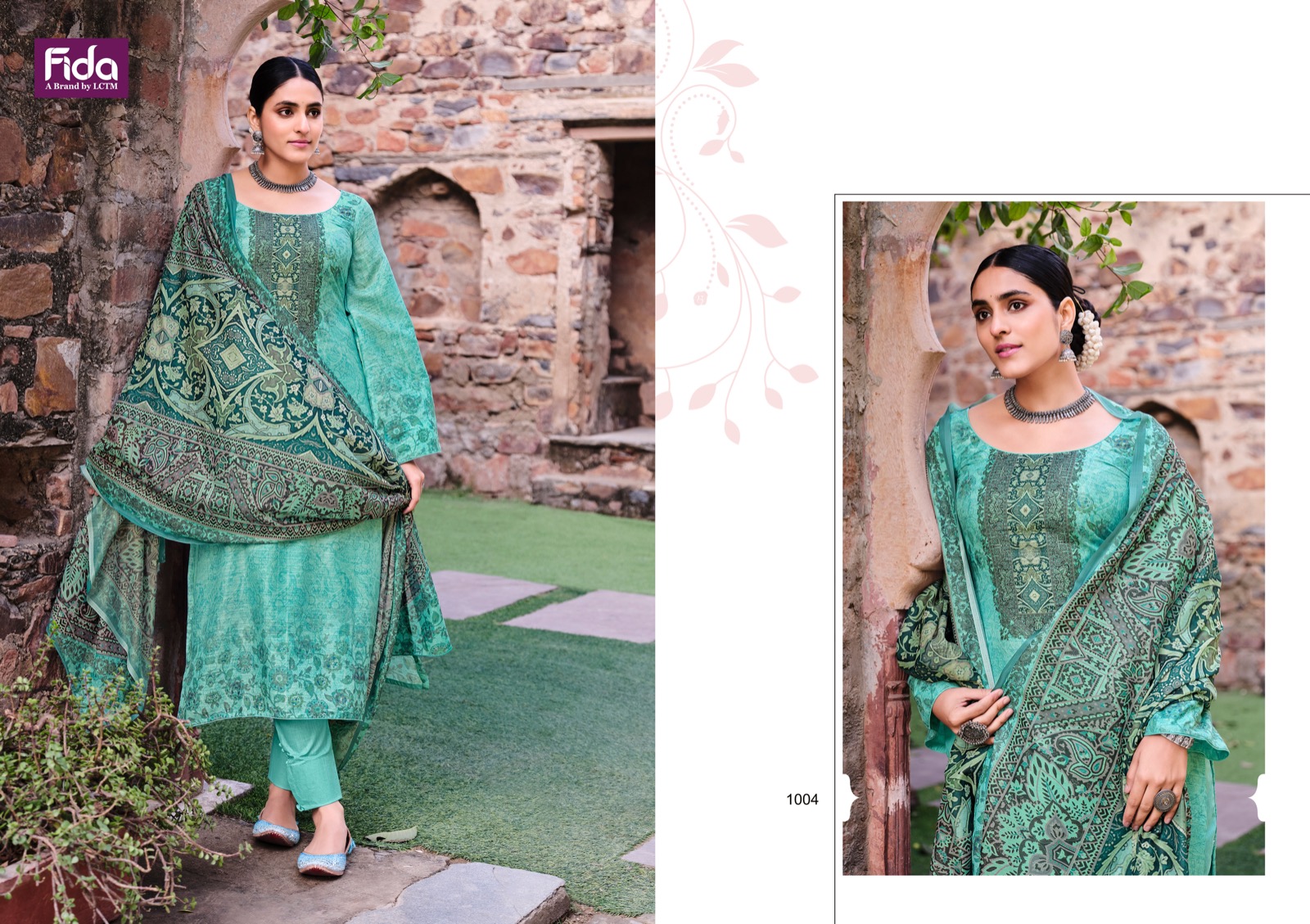 fida paisley linen regal look salwar suit catalog