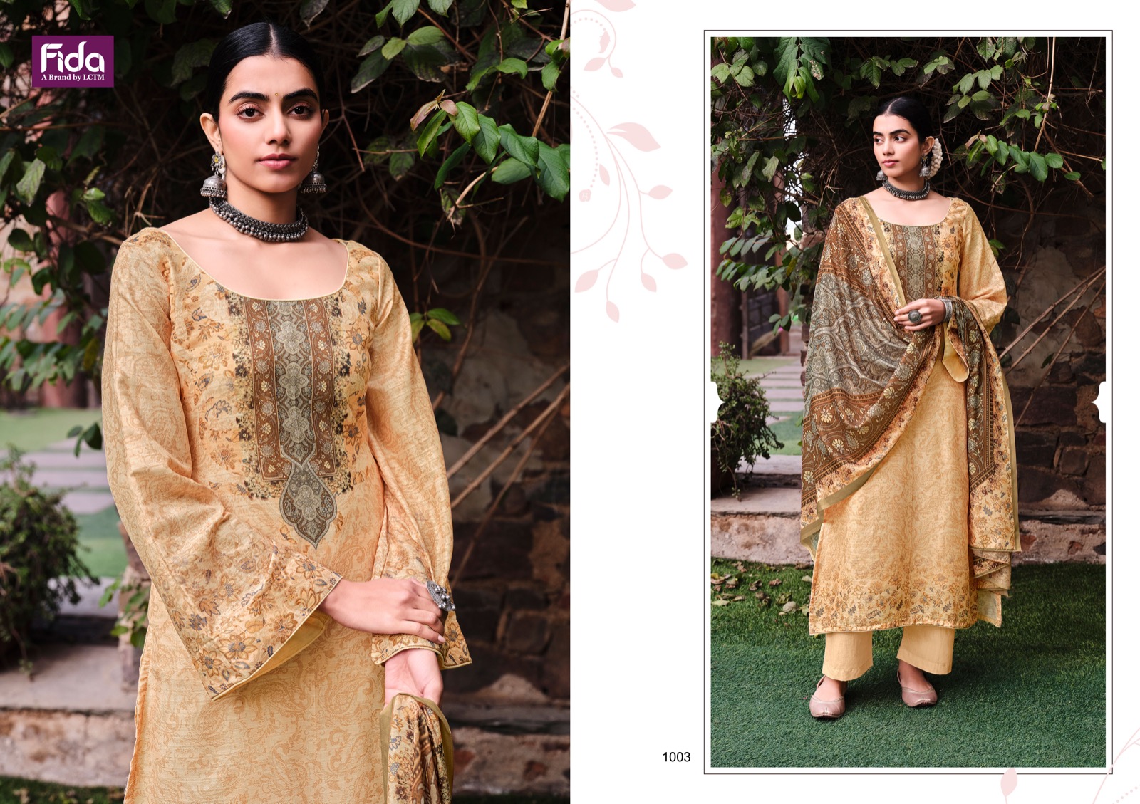 fida paisley linen regal look salwar suit catalog