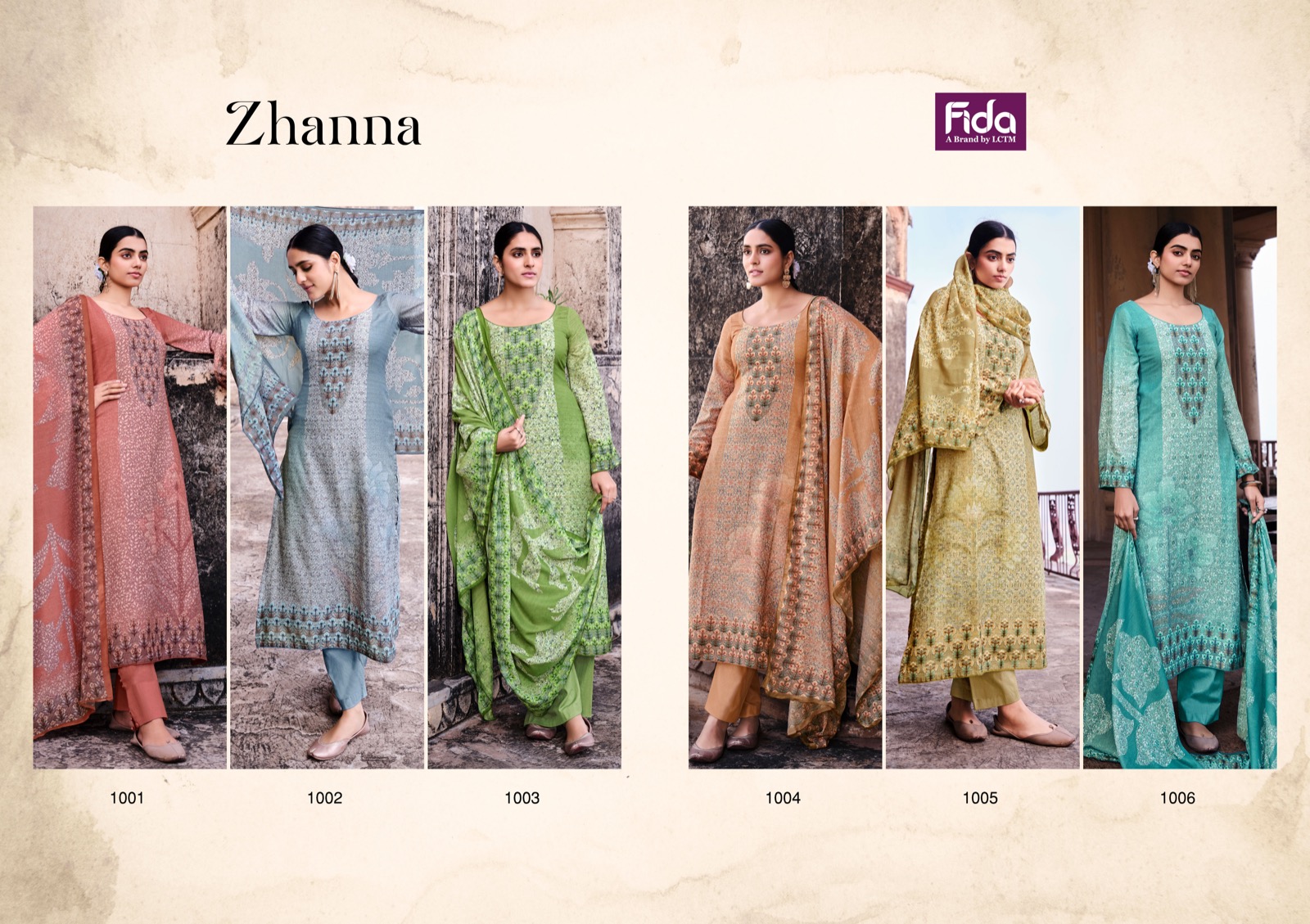 fida zhanna cotton linen innovative look salwar suit catalog