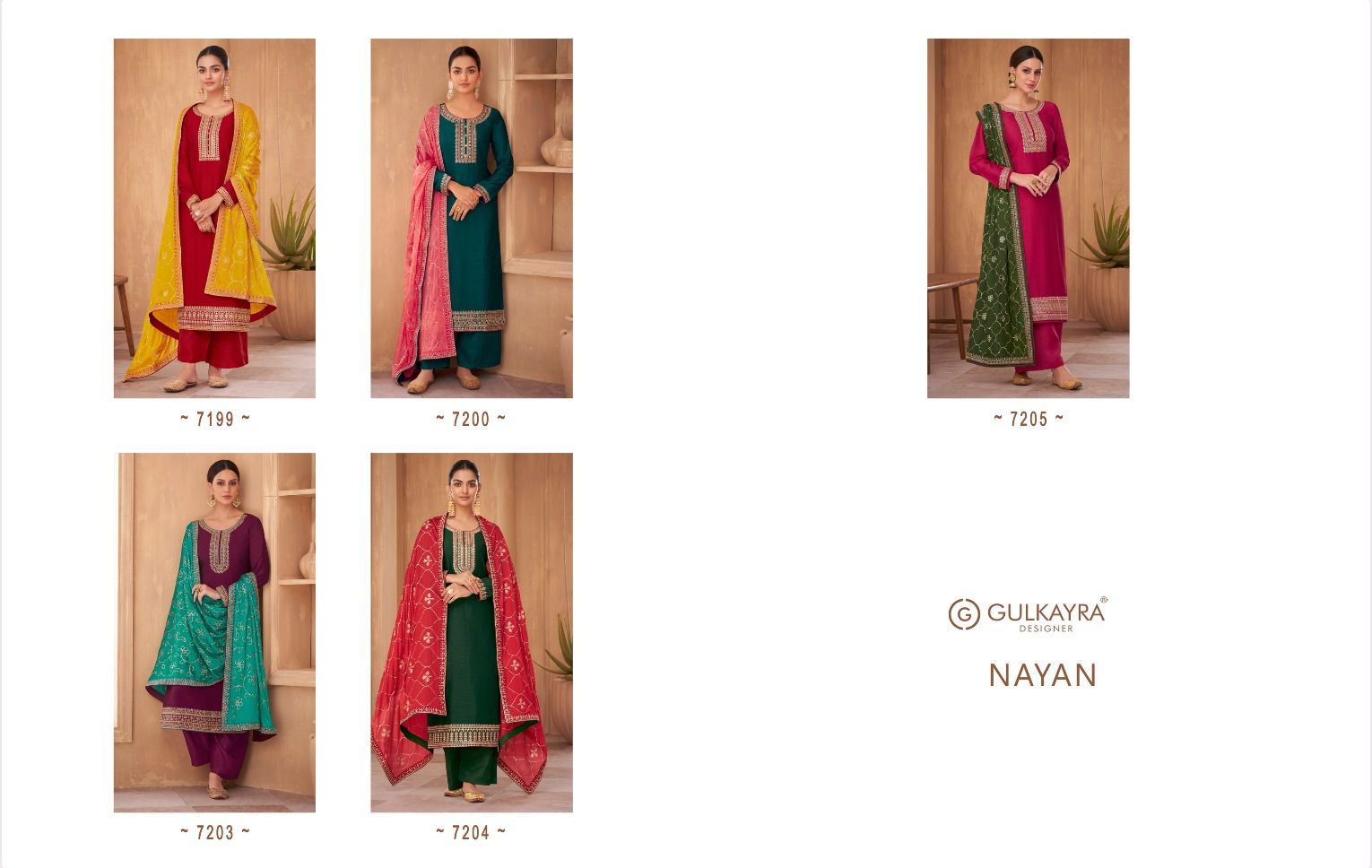 gulkayra designer nayan vichitra silk grace ful look salwar suit catalog