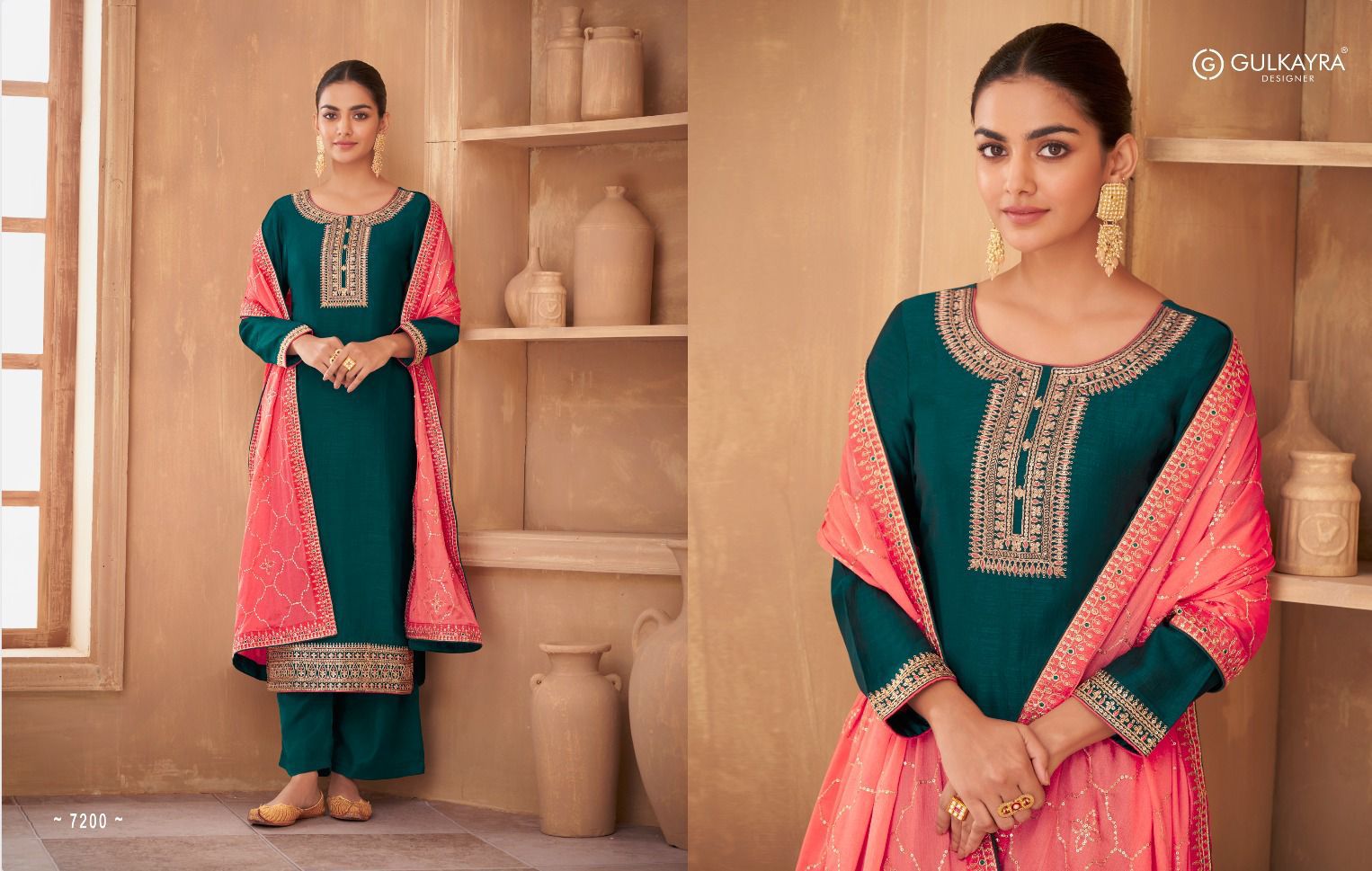 gulkayra designer nayan vichitra silk grace ful look salwar suit catalog