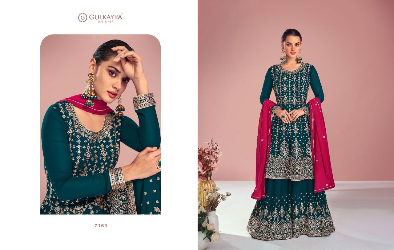 gulkayra designer sitara georgette festive look salwar suit catalog