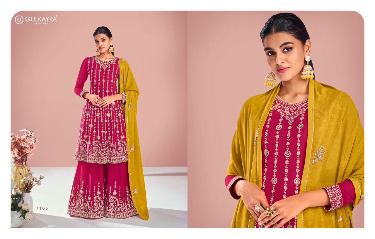 gulkayra designer sitara georgette festive look salwar suit catalog