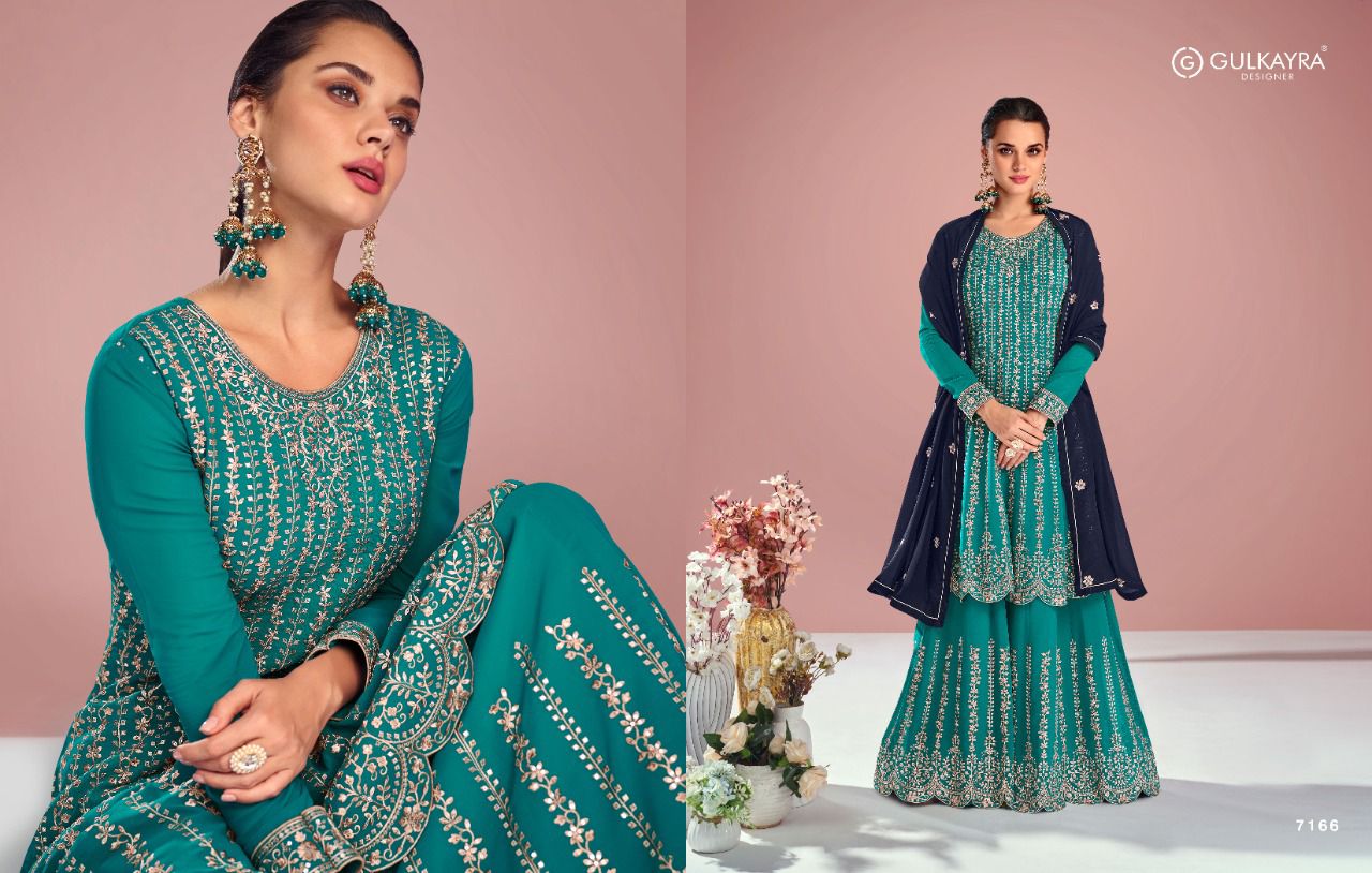 gulkayra designer sitara georgette festive look salwar suit catalog