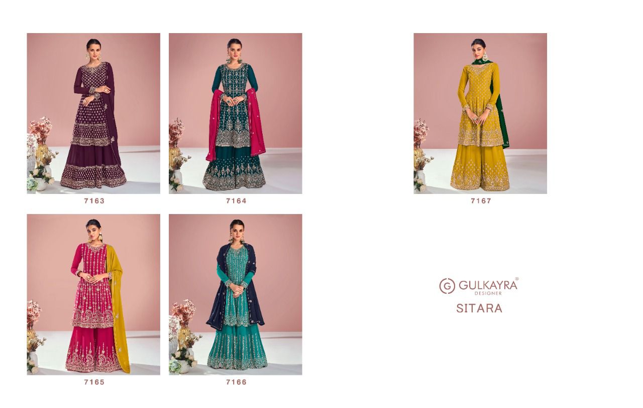 gulkayra designer sitara georgette festive look salwar suit catalog