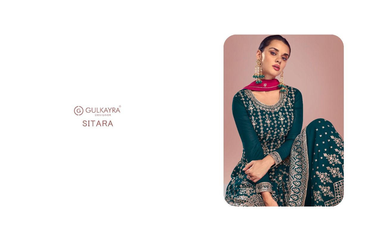 gulkayra designer sitara georgette festive look salwar suit catalog