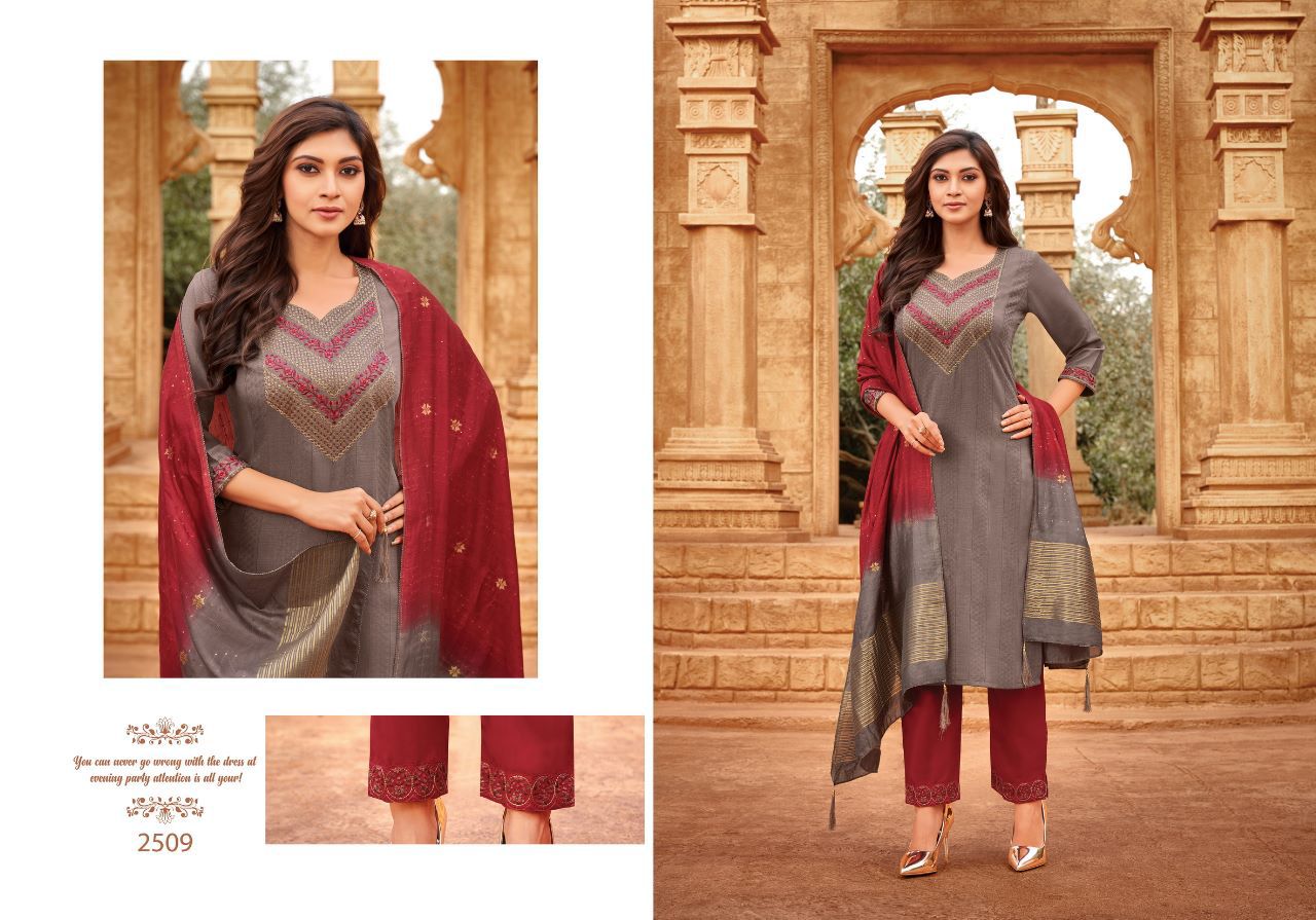 hariyaali srivalli vol 4 viscose attrrctive look kurti pant with dupatta catalog