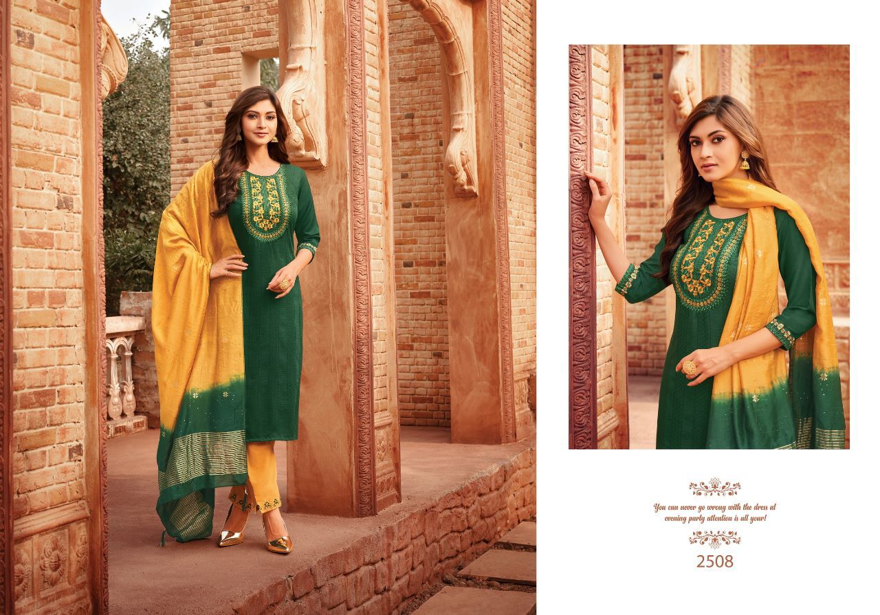 hariyaali srivalli vol 4 viscose attrrctive look kurti pant with dupatta catalog