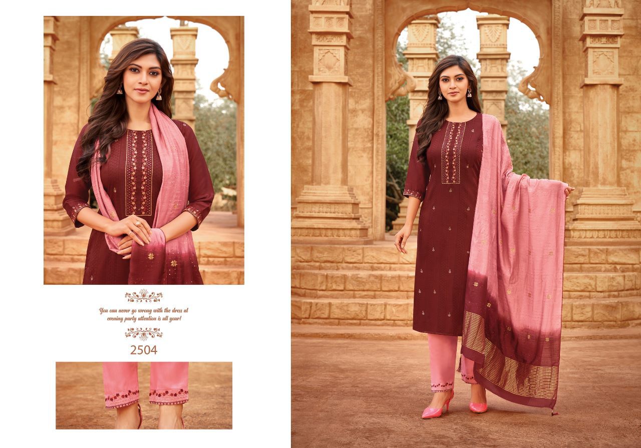 hariyaali srivalli vol 4 viscose attrrctive look kurti pant with dupatta catalog