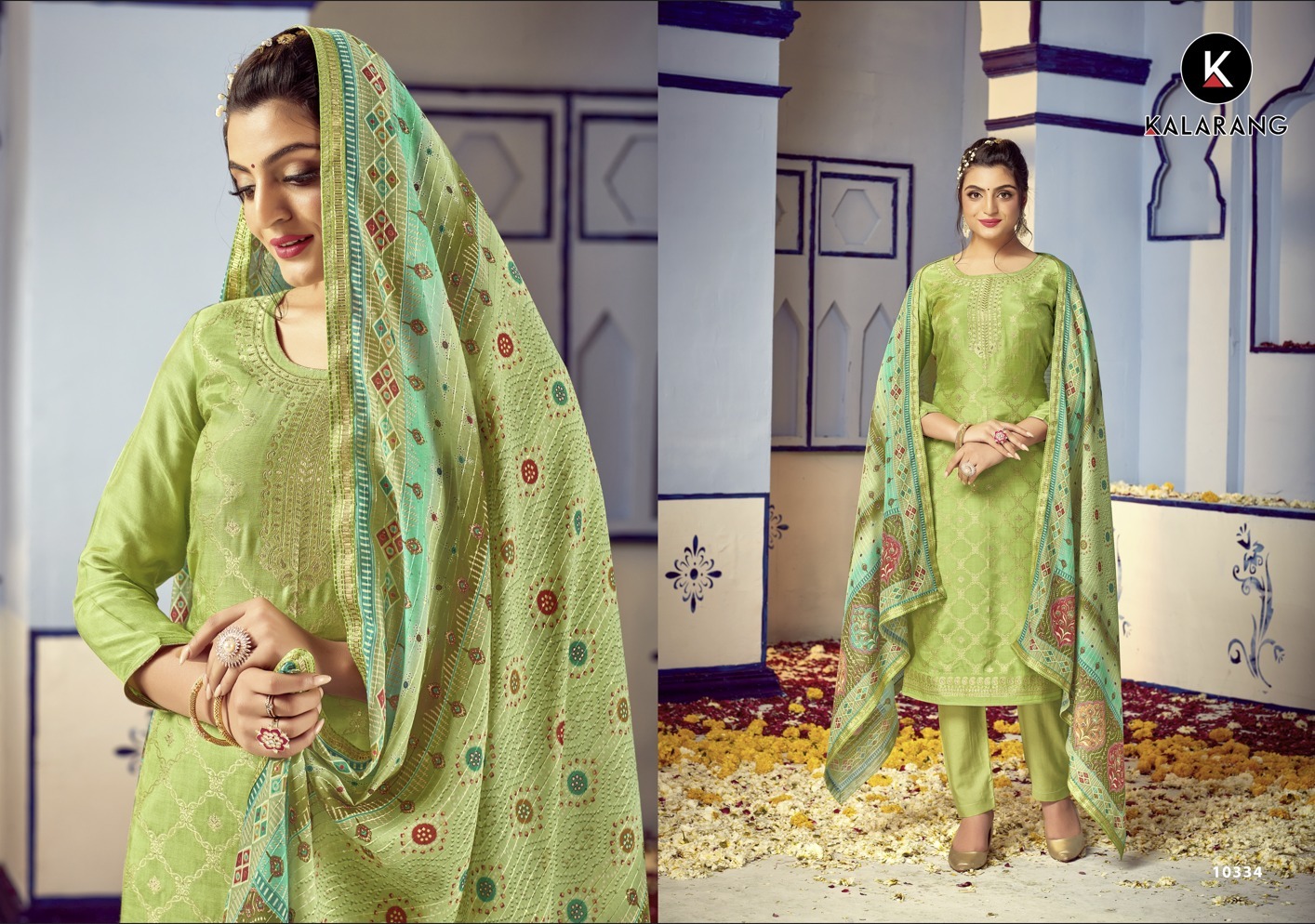 kalarang veena muslin attractive look salwar suit catalog