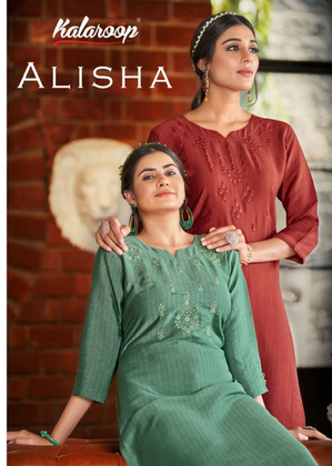 kalaroop by kajree alisha rayon elegant kurti catalog