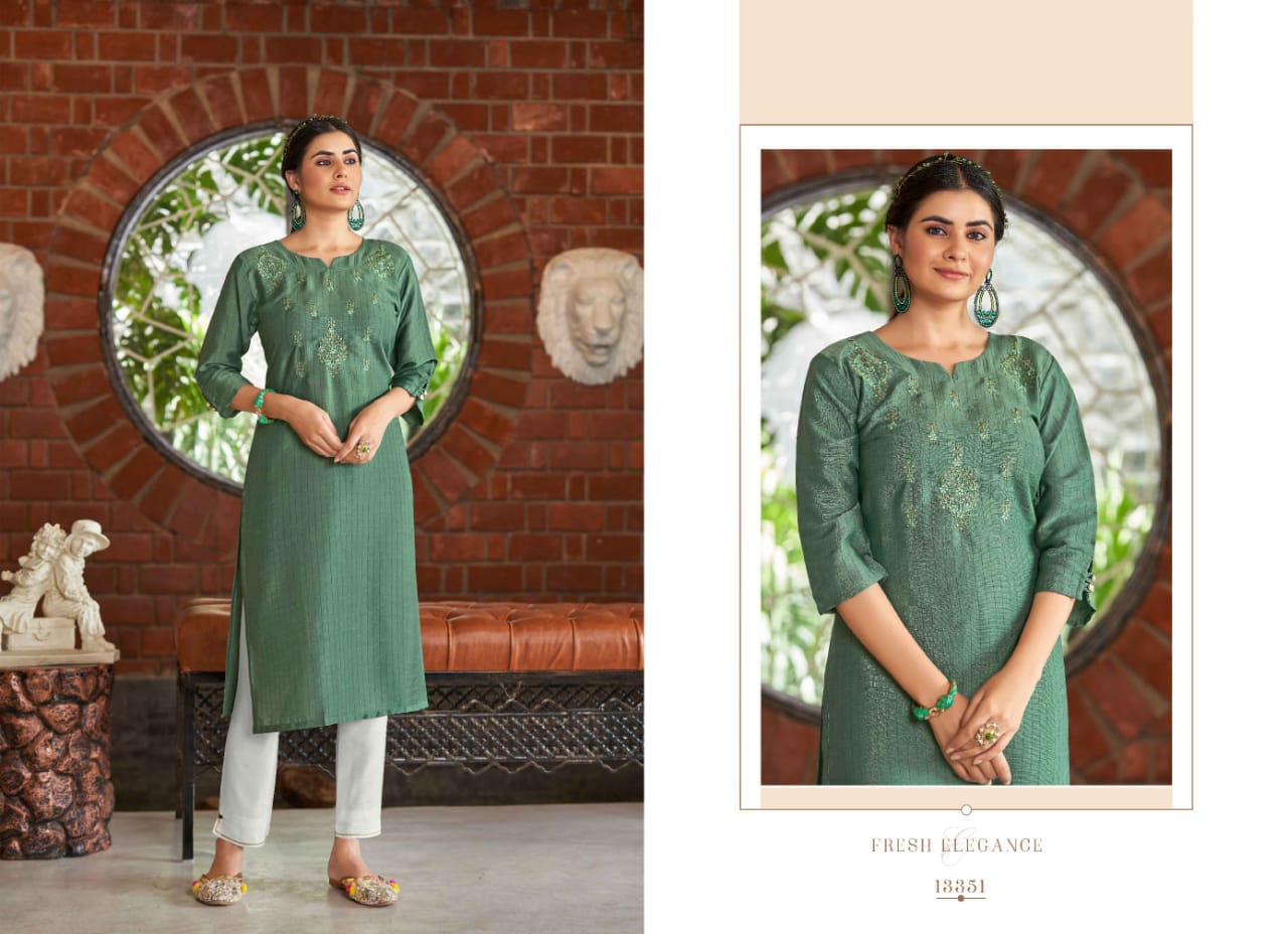 kalaroop by kajree alisha rayon elegant kurti catalog