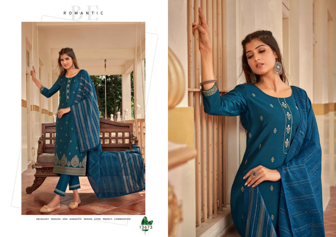 kalaroop by kajree empire cottan dola elegant top bottom with dupatta catalog