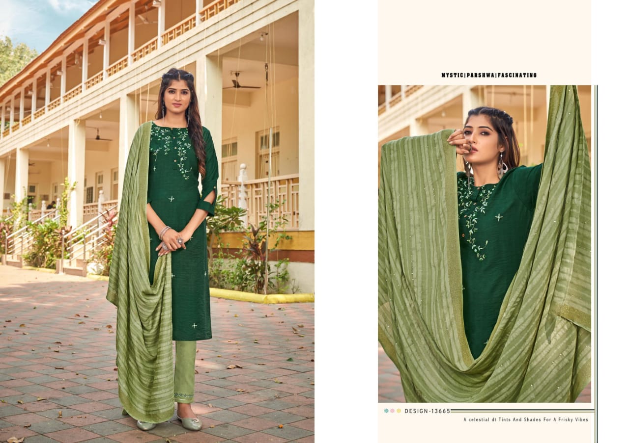 kalaroop by kajree hector fancy regal look top pant with dupatta catalog